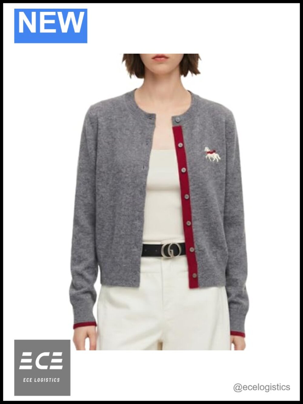Wool Blend Lightweight Knit Cardigan Long Sleeve Business Casual Top